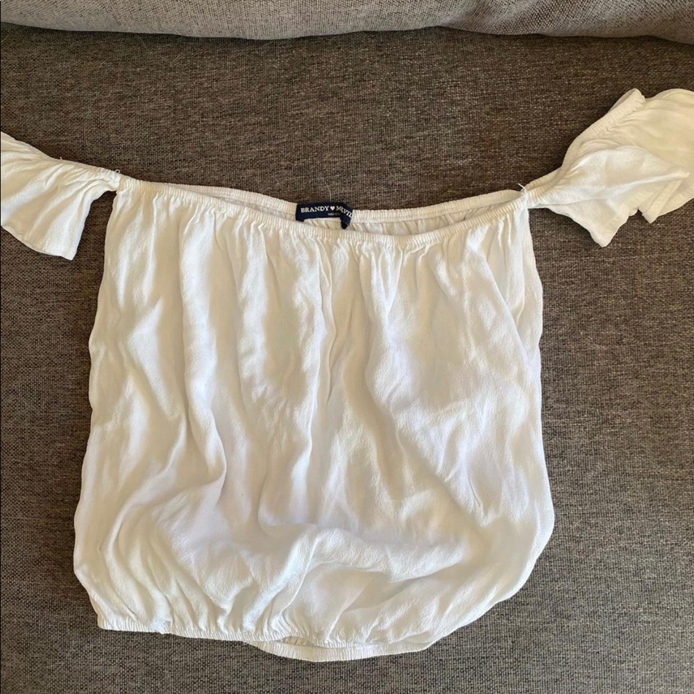 White Brandy Melville off the shoulder blouse
